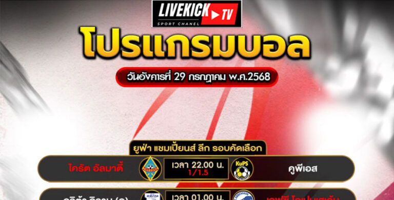 โปรแกรมบอล-วันอังคารที่-29-กรกฎาคม-พ.ศ.2568